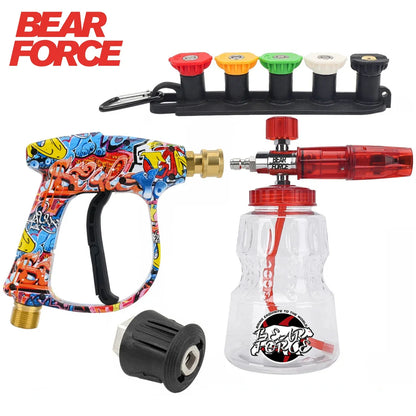 Ultimate Pressure Washer Foam Gun Kit | 5 Nozzles + 1L Foam Cannon | Fits Karcher & More