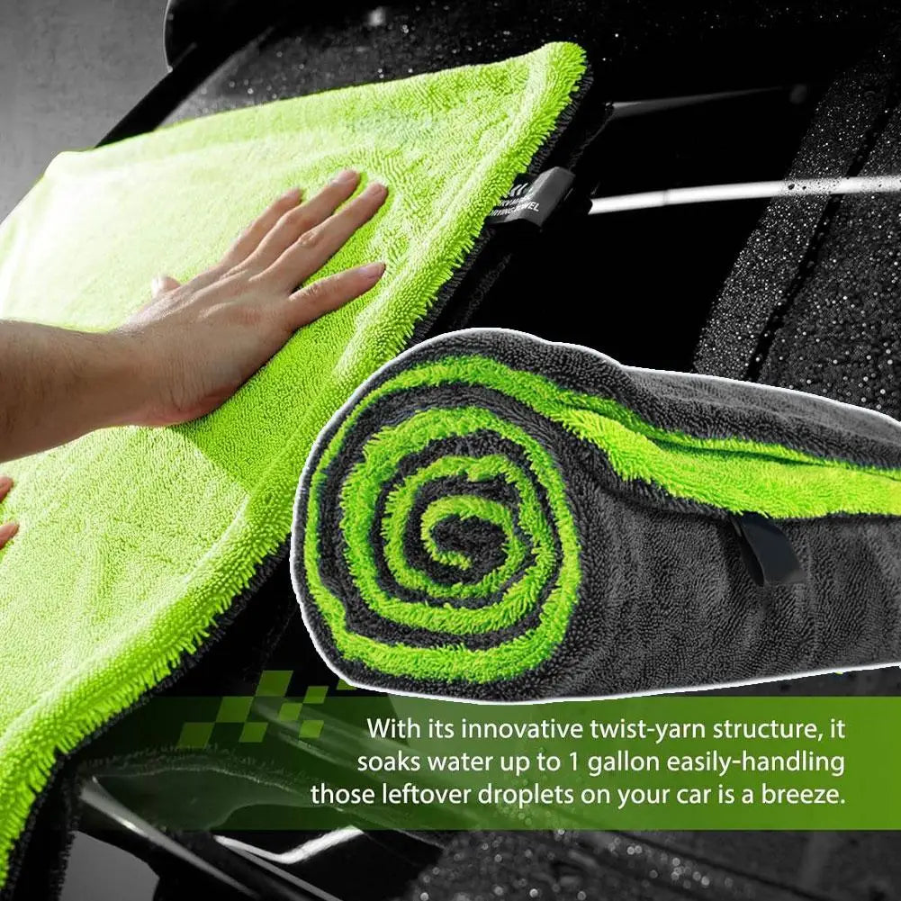 Extra Large 1400GSM Microfiber Car Drying Towel – Ultra Absorbent Detailing Towel for Cars, SUVs & Trucks