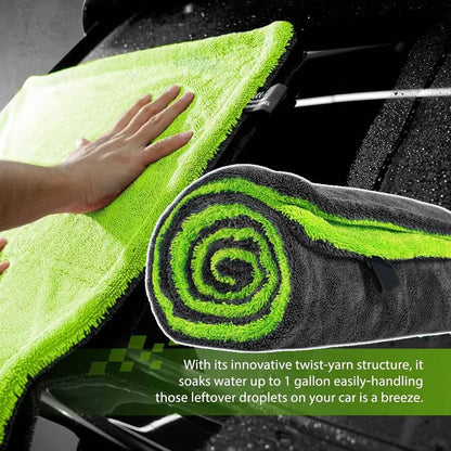 Extra Large 1400GSM Microfiber Car Drying Towel – Ultra Absorbent Detailing Towel for Cars, SUVs & Trucks
