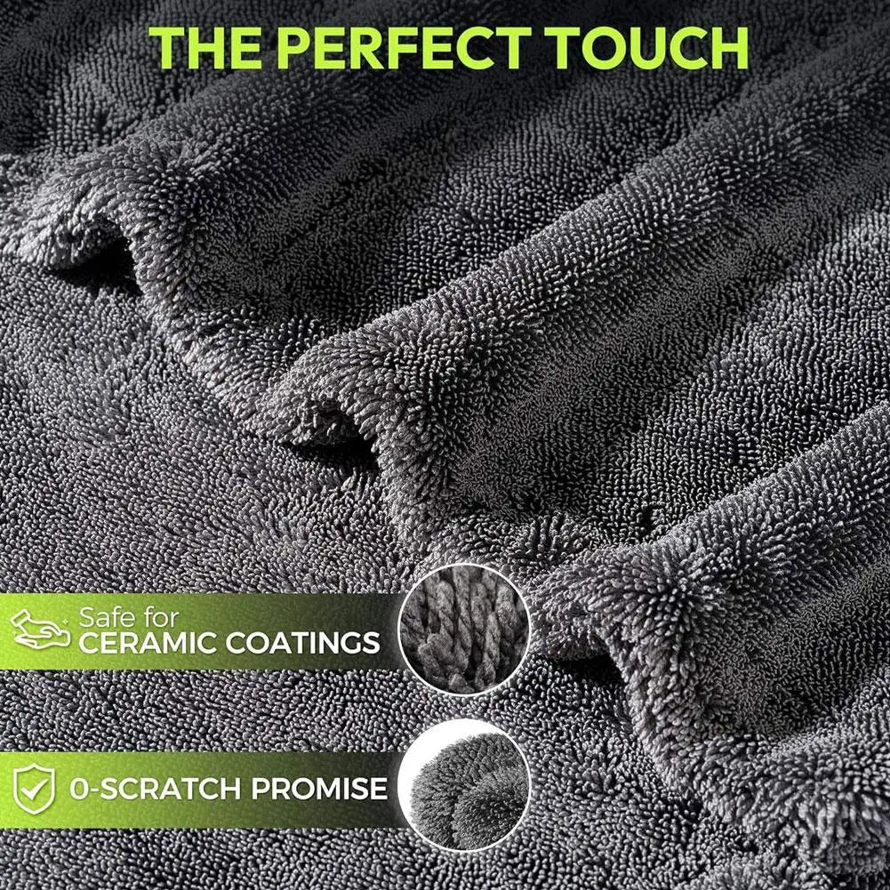 Extra Large 1400GSM Microfiber Car Drying Towel – Ultra Absorbent Detailing Towel for Cars, SUVs & Trucks