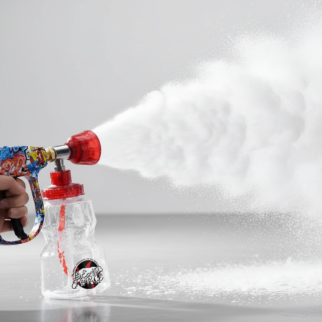 Close-up of foam spray