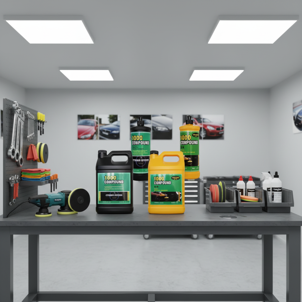 Compound on organized workbench
