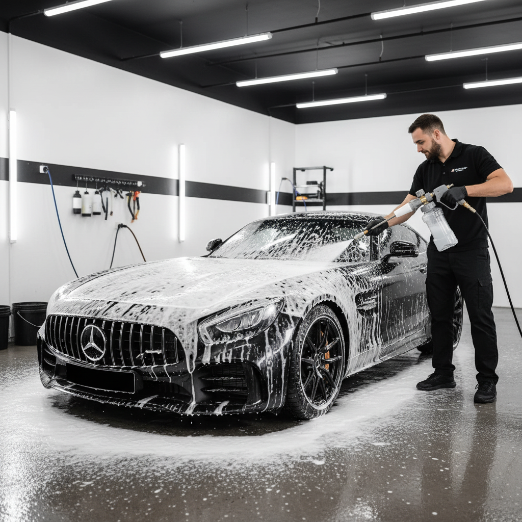 Detailer using foam cannon