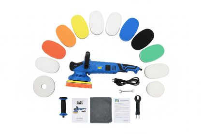 Polisher with accessories display