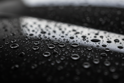 Water beading on coated surface